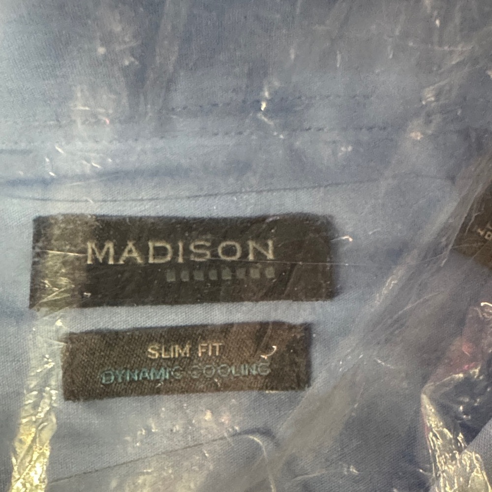 Madison Men's Sky Blue Dress Shirt - Picture 2 of 5